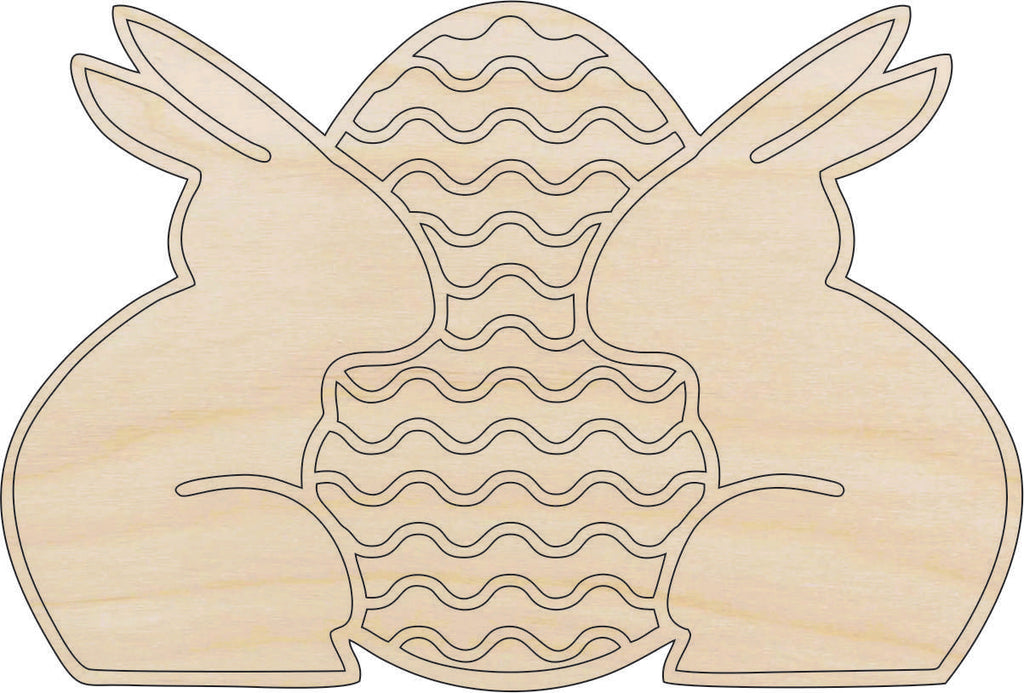 Bunny - Laser Cut Out Unfinished Wood Craft Shape ESR26