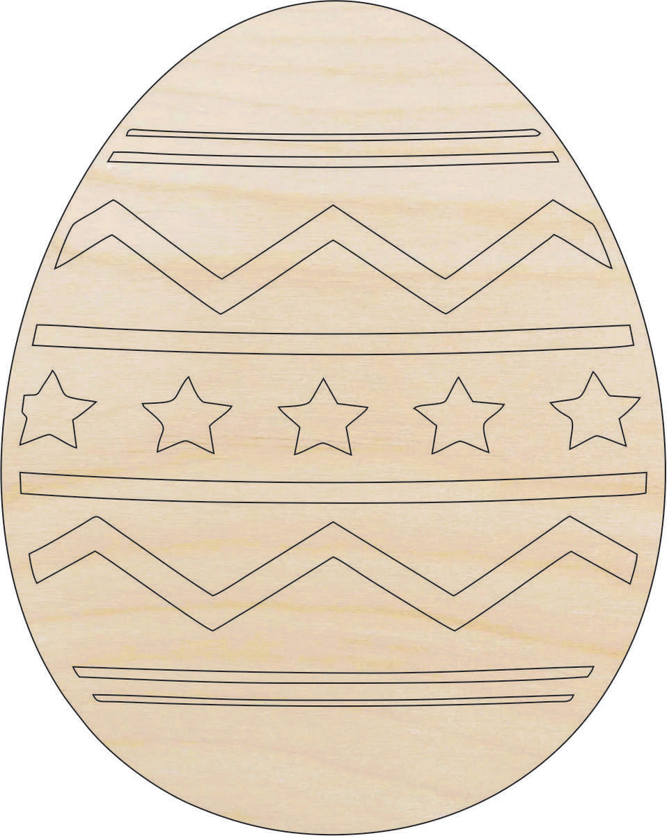 Easter Egg - Laser Cut Out Unfinished Wood Craft Shape ESR34 Easter Egg - Laser Cut Out Unfinished Wood Craft Shape ESR34