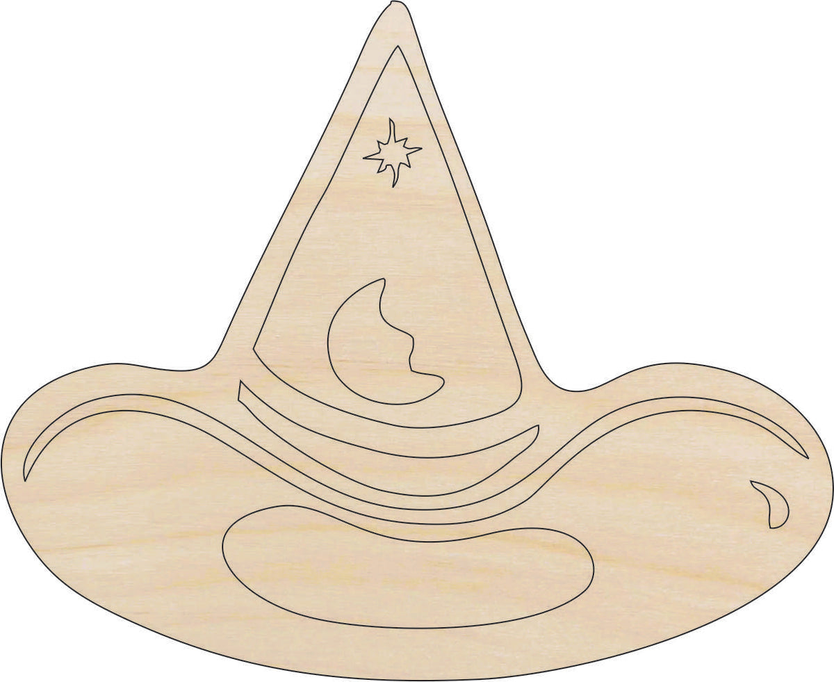 Hat Witch - Laser Cut Out Unfinished Wood Craft Shape FAL123 Hat Witch - Laser Cut Out Unfinished Wood Craft Shape FAL123