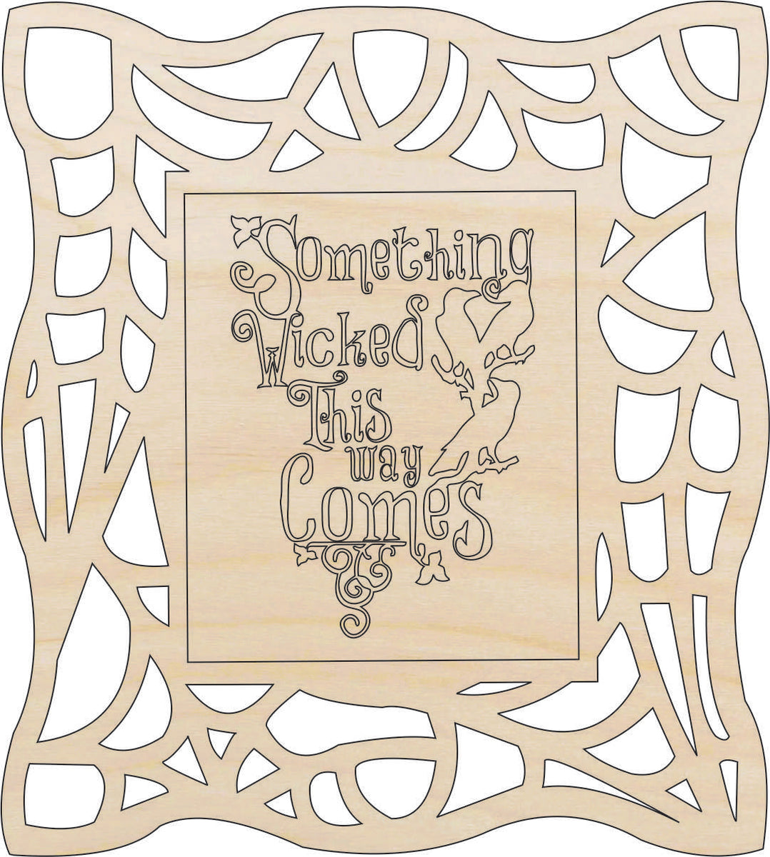 Sign Halloween - Laser Cut Out Unfinished Wood Craft Shape FAL136 Sign Halloween - Laser Cut Out Unfinished Wood Craft Shape FAL136