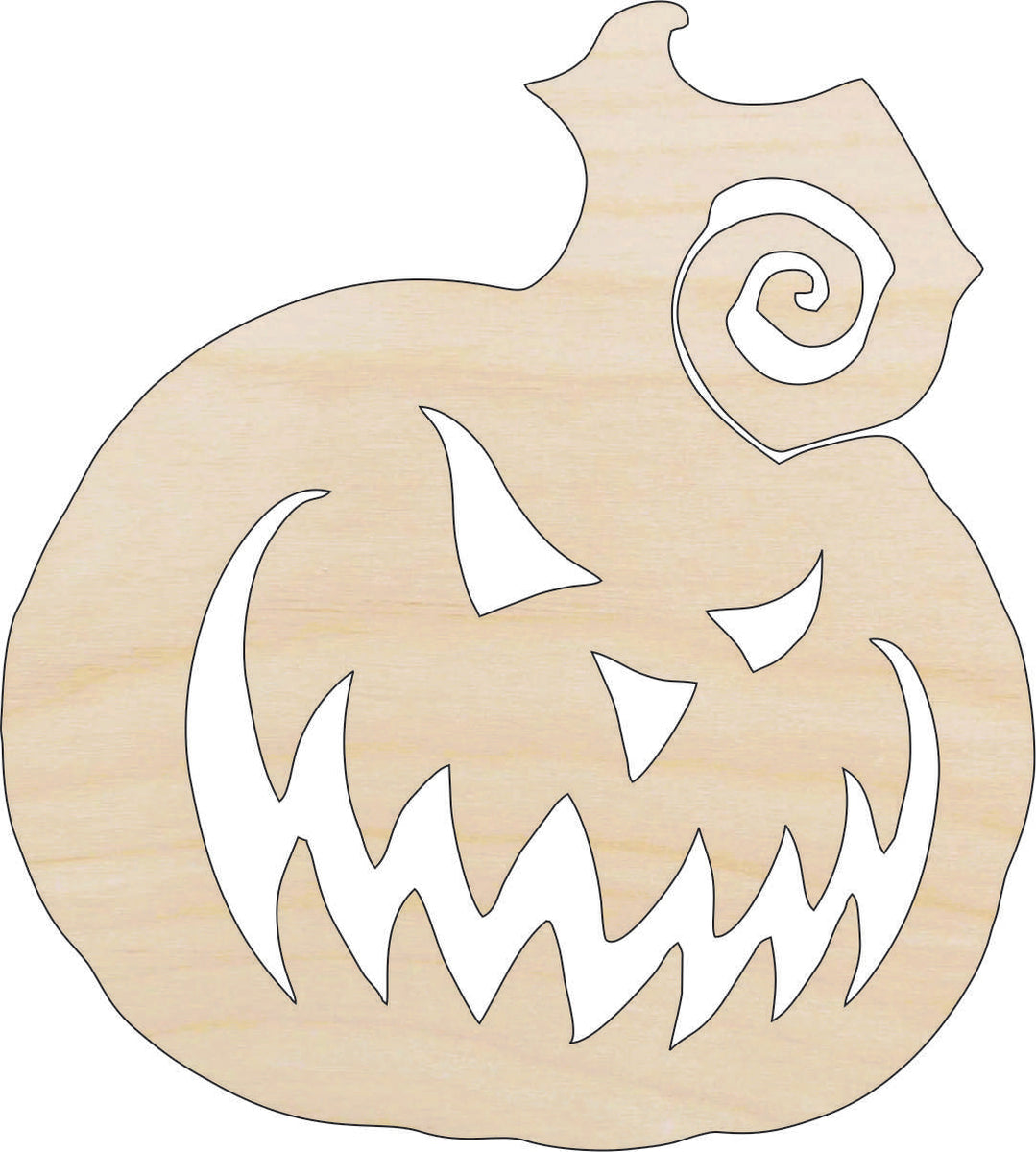 Pumpkin - Laser Cut Out Unfinished Wood Craft Shape FAL141 Pumpkin - Laser Cut Out Unfinished Wood Craft Shape FAL141
