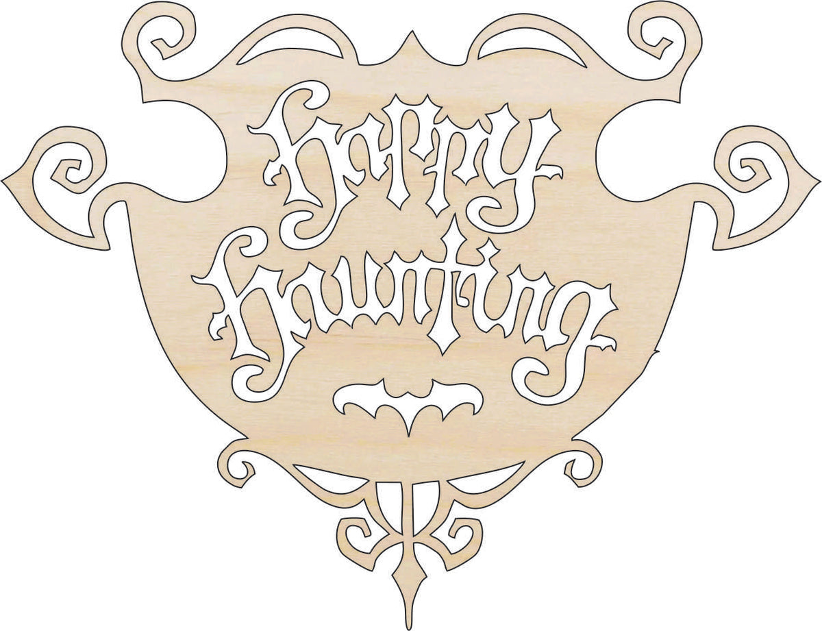 Sign Halloween - Laser Cut Out Unfinished Wood Craft Shape FAL14 Sign Halloween - Laser Cut Out Unfinished Wood Craft Shape FAL14