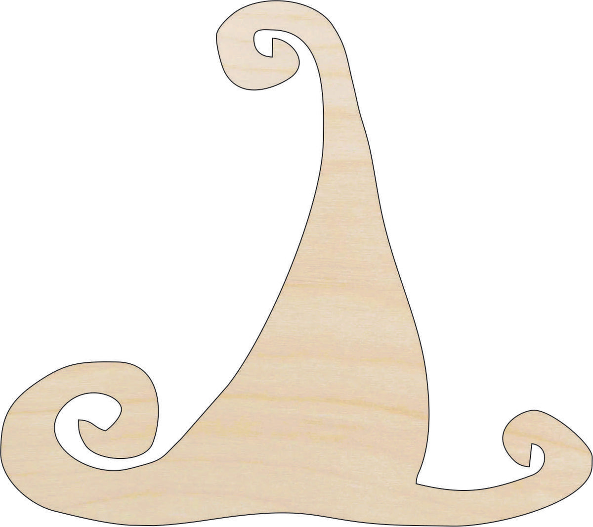 Hat Witch - Laser Cut Out Unfinished Wood Craft Shape FAL152 Hat Witch - Laser Cut Out Unfinished Wood Craft Shape FAL152