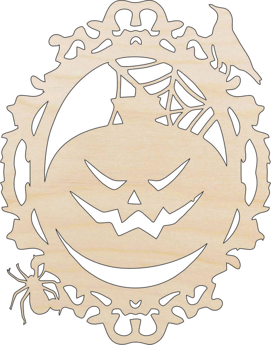 Design Pumpkin - Laser Cut Out Unfinished Wood Craft Shape FAL20