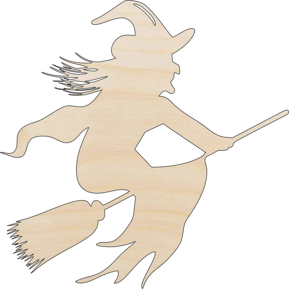 Witch - Laser Cut Out Unfinished Wood Craft Shape FAL216 Witch - Laser Cut Out Unfinished Wood Craft Shape FAL216
