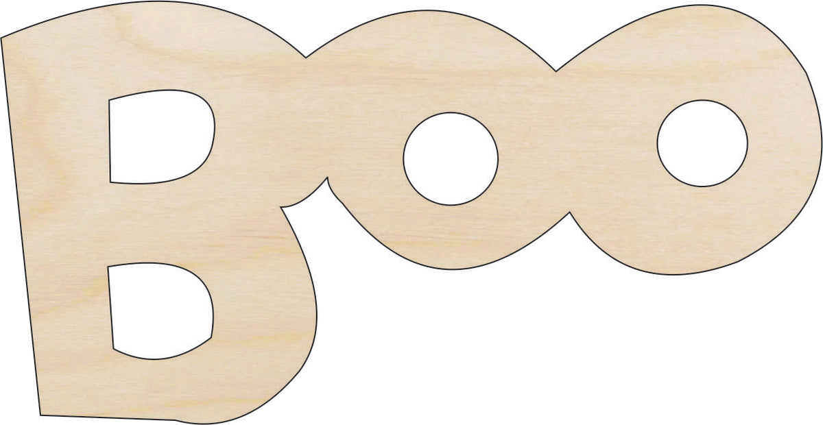 Word Boo - Laser Cut Out Unfinished Wood Craft Shape FAL235 Word Boo - Laser Cut Out Unfinished Wood Craft Shape FAL235