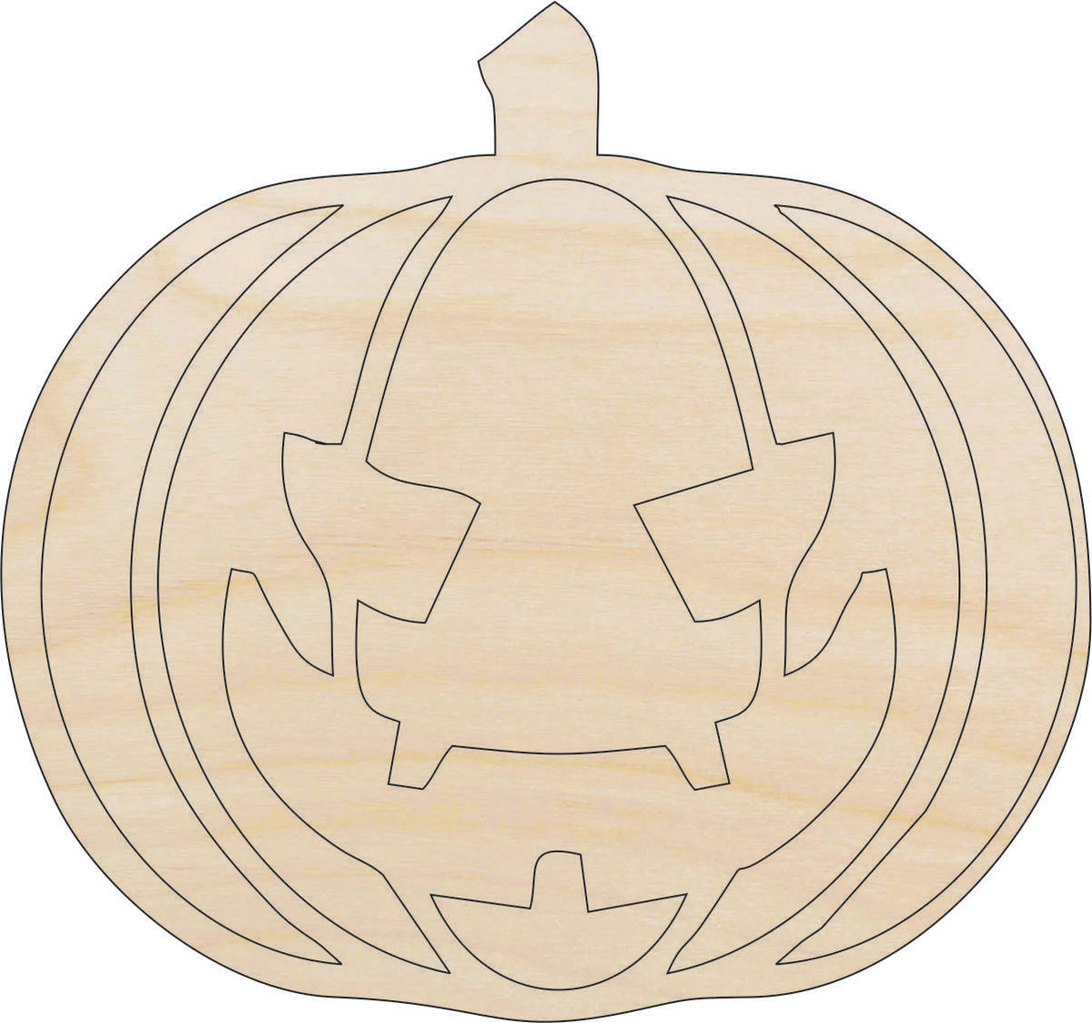 Pumpkin - Laser Cut Out Unfinished Wood Craft Shape FAL257 Pumpkin - Laser Cut Out Unfinished Wood Craft Shape FAL257