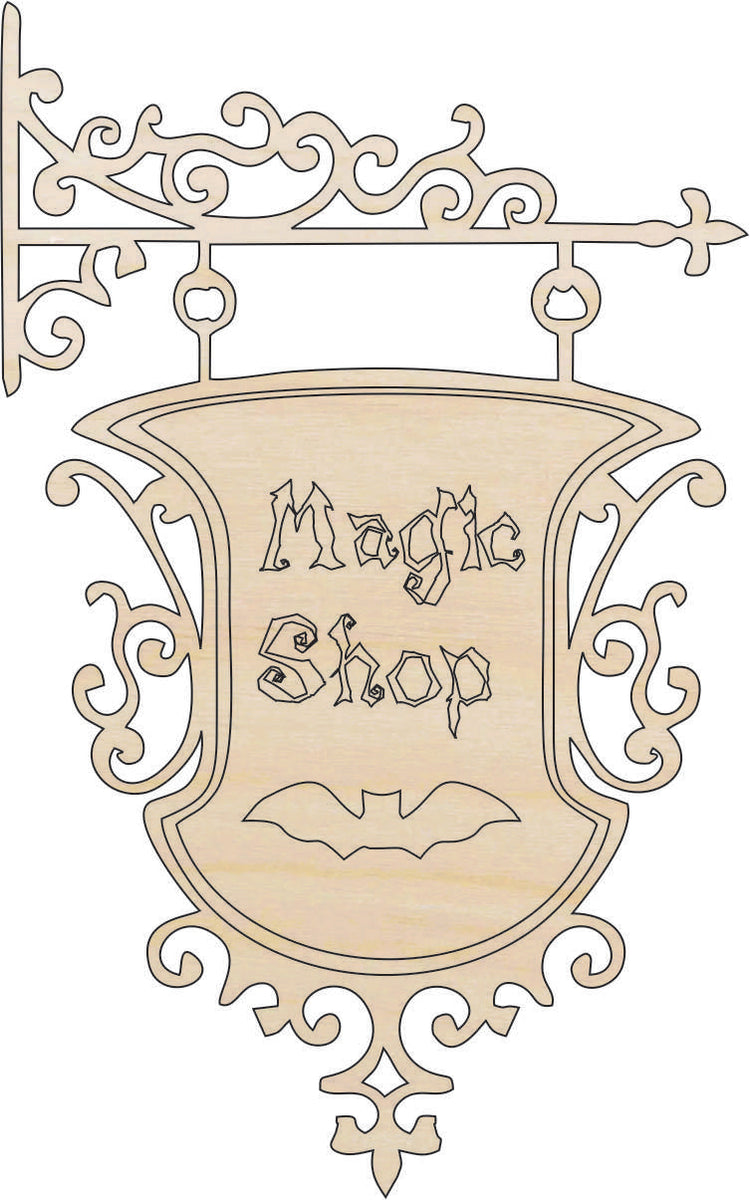 Sign Magic Shop - Laser Cut Out Unfinished Wood Craft Shape FAL27 Sign Magic Shop - Laser Cut Out Unfinished Wood Craft Shape FAL27
