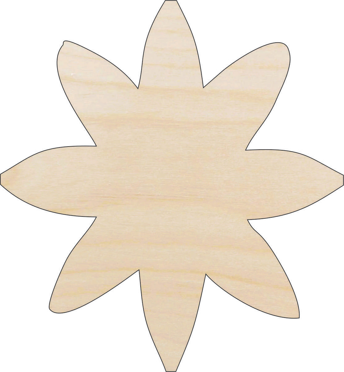 Flower - Laser Cut Out Unfinished Wood Craft Shape FLR24 Flower - Laser Cut Out Unfinished Wood Craft Shape FLR24