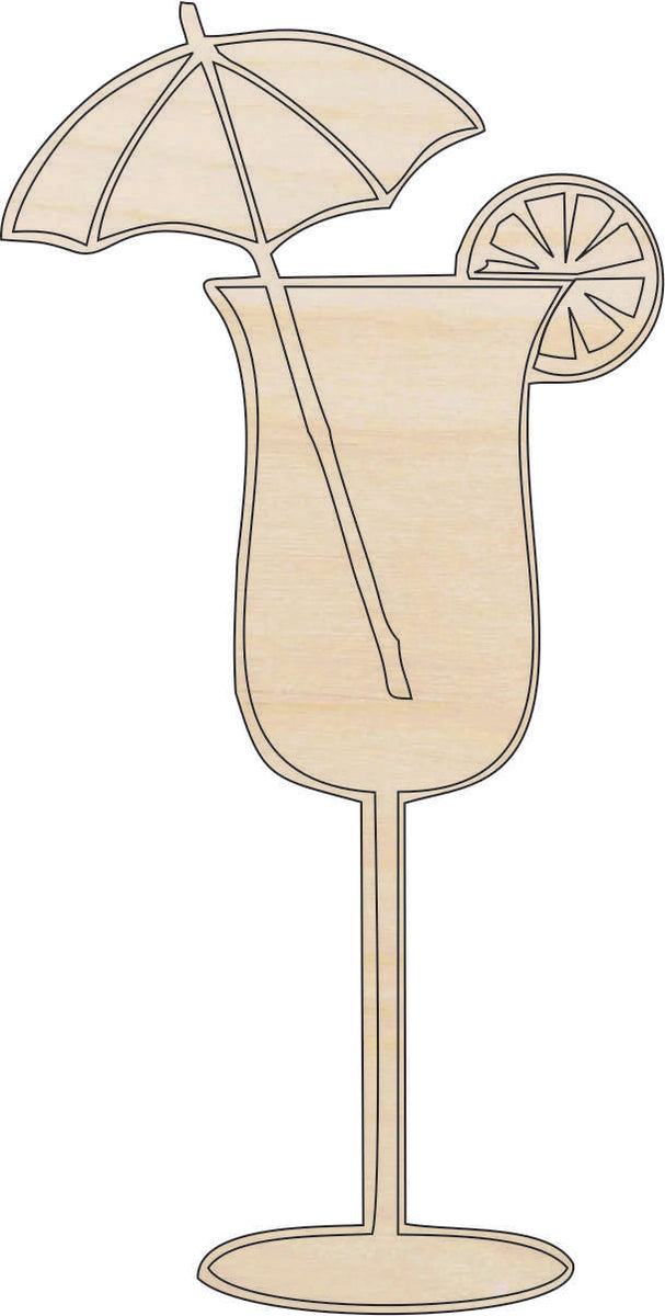 Drink - Laser Cut Out Unfinished Wood Craft Shape FOD150 Drink - Laser Cut Out Unfinished Wood Craft Shape FOD150