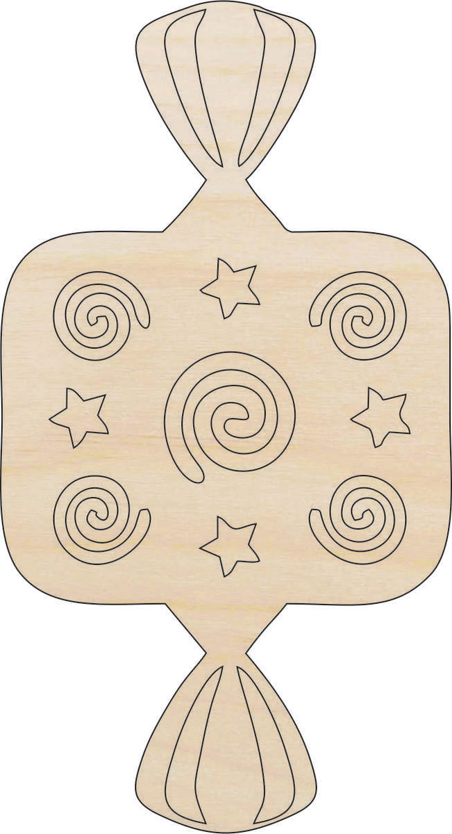 Dessert Candy - Laser Cut Out Unfinished Wood Craft Shape FOD198