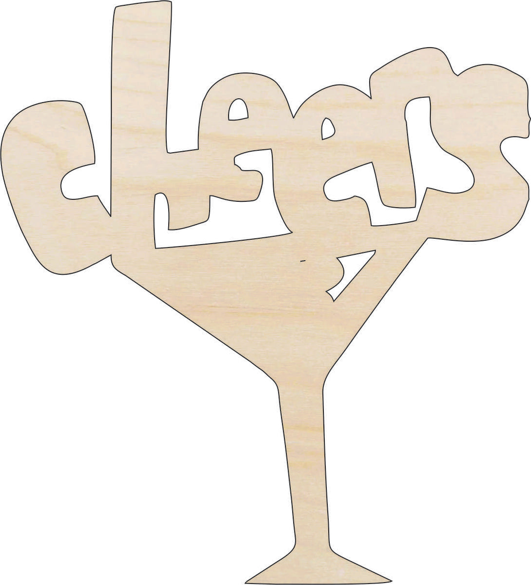 Word Cheers - Laser Cut Out Unfinished Wood Craft Shape FOD36 Word Cheers - Laser Cut Out Unfinished Wood Craft Shape FOD36
