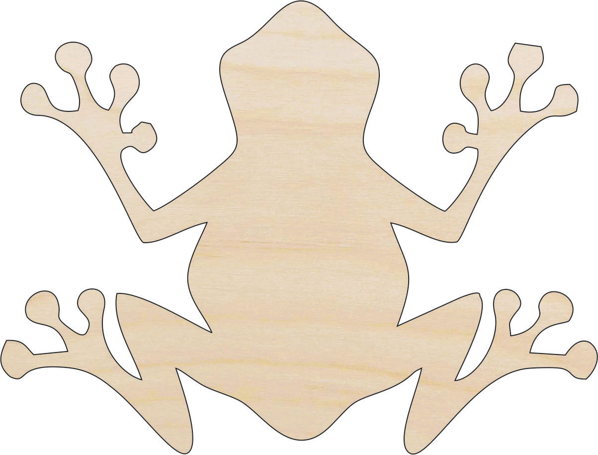 Frog - Laser Cut Out Unfinished Wood Craft Shape FRG1 Frog - Laser Cut Out Unfinished Wood Craft Shape FRG1