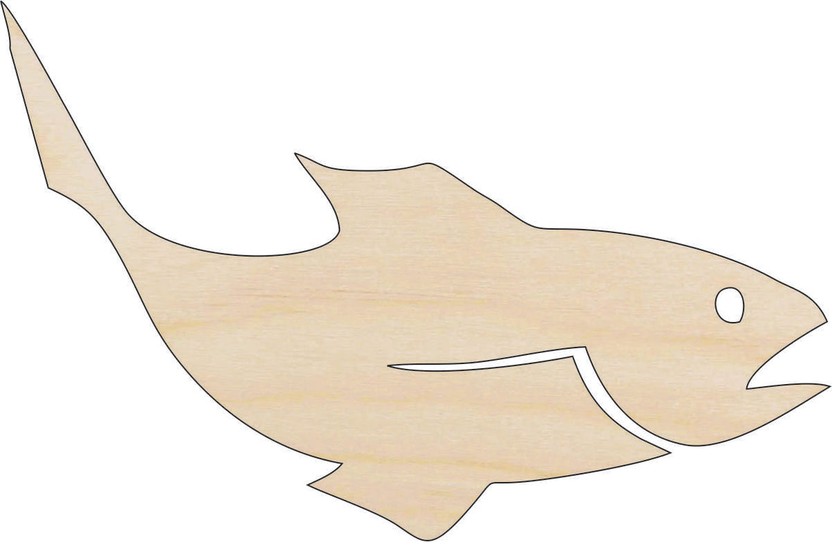 Fish - Laser Cut Out Unfinished Wood Craft Shape FSH32 Fish - Laser Cut Out Unfinished Wood Craft Shape FSH32