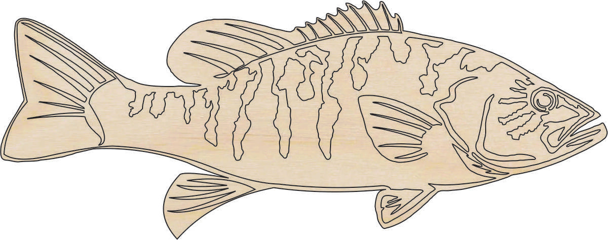 Fish - Laser Cut Out Unfinished Wood Craft Shape FSH73 Fish - Laser Cut Out Unfinished Wood Craft Shape FSH73