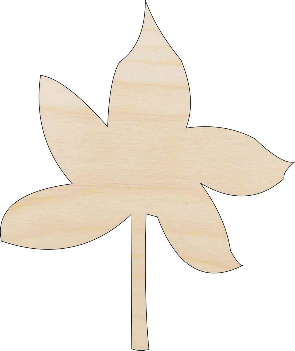 Leaf - Laser Cut Out Unfinished Wood Craft Shape LEF16 Leaf - Laser Cut Out Unfinished Wood Craft Shape LEF16