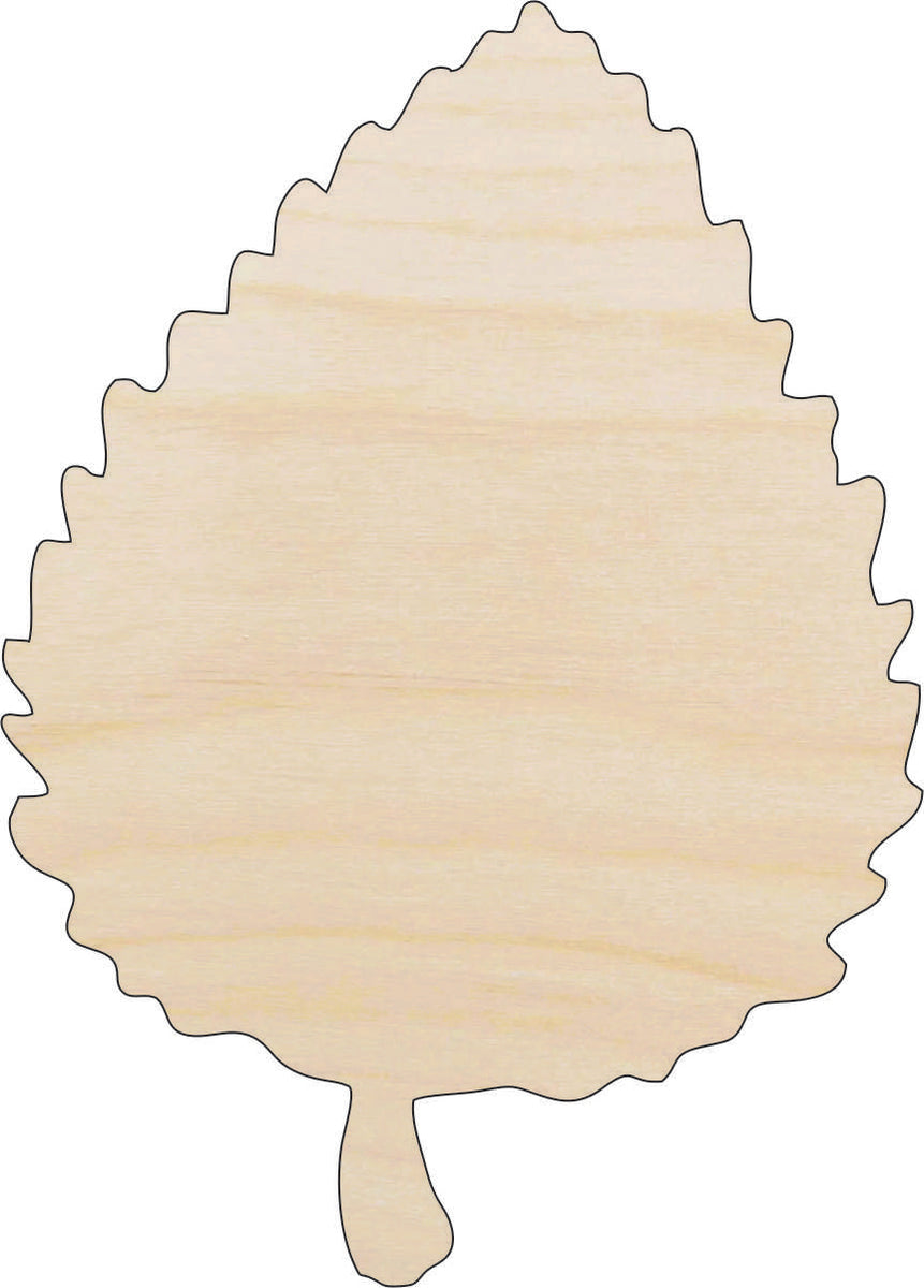 Leaf - Laser Cut Out Unfinished Wood Craft Shape LEF8 Leaf - Laser Cut Out Unfinished Wood Craft Shape LEF8