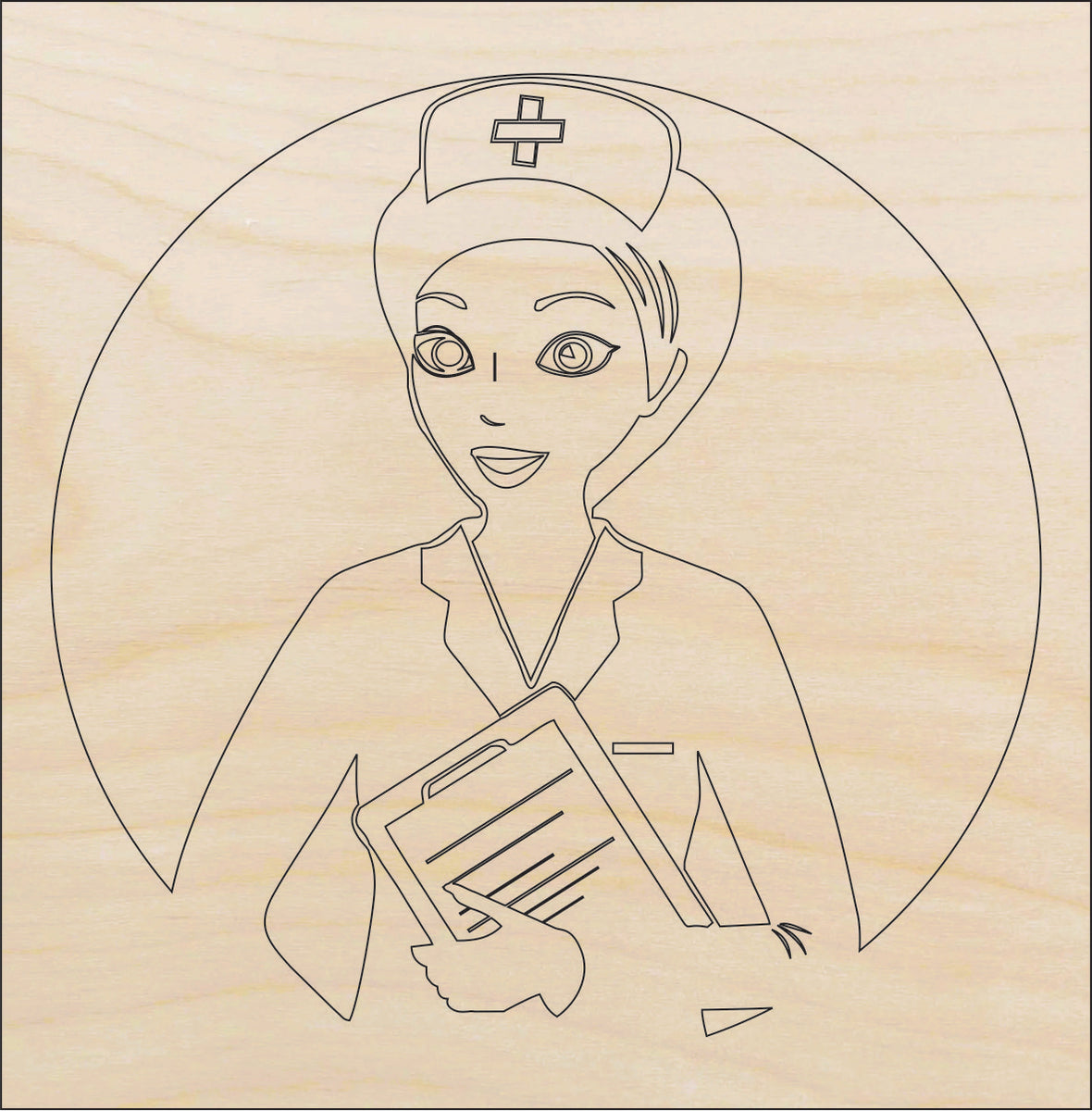 People Nurse - Laser Cut Out Unfinished Wood Craft Shape MED5 People Nurse - Laser Cut Out Unfinished Wood Craft Shape MED5