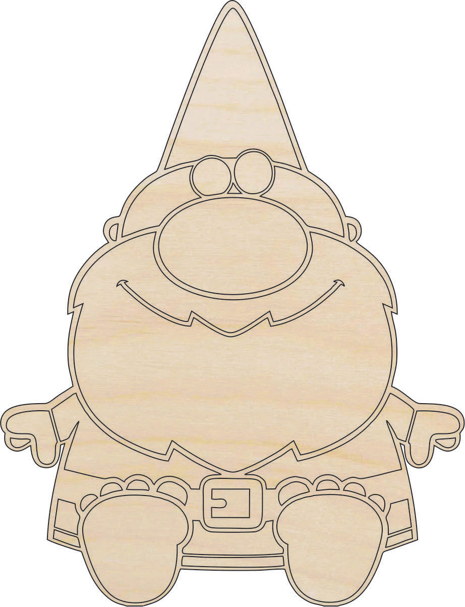 Gnome - Laser Cut Out Unfinished Wood Craft Shape MYTH16 Gnome - Laser Cut Out Unfinished Wood Craft Shape MYTH16