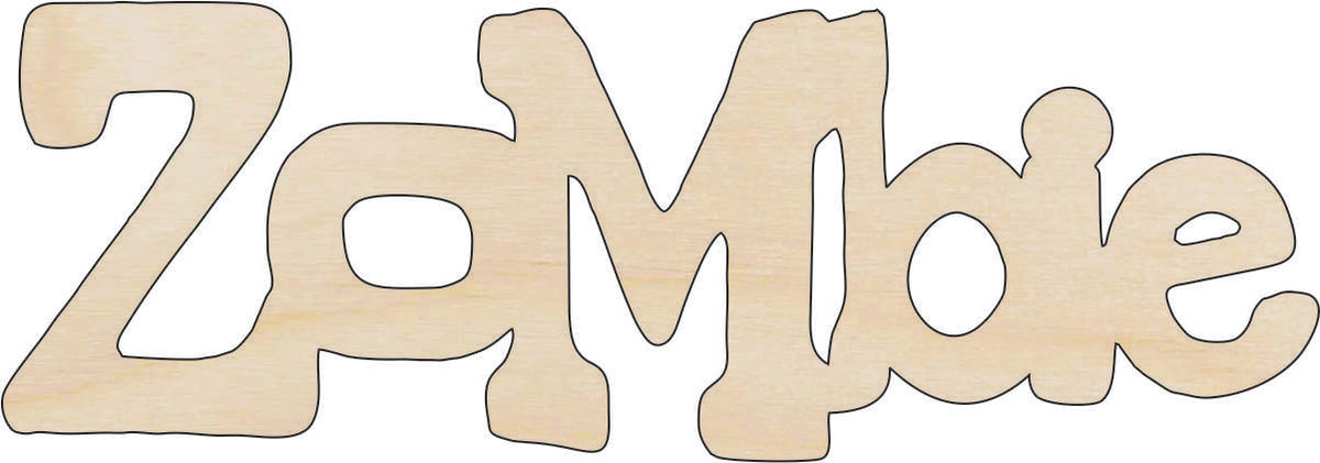 Word Zombie - Laser Cut Out Unfinished Wood Craft Shape MYTH35 Word Zombie - Laser Cut Out Unfinished Wood Craft Shape MYTH35