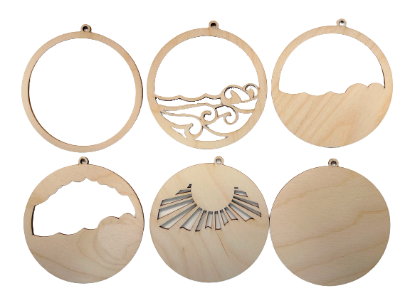 3D Ornament Ocean 6 Pieces Laser Cut Out Unfinished ORN10 3D Ornament Ocean 6 Pieces Laser Cut Out Unfinished ORN10