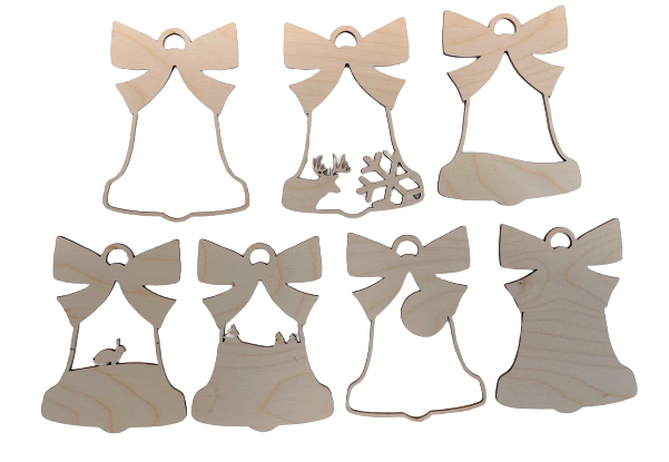 3D Ornament Deer 7 Pieces Laser Cut Out Unfinished ORN124 3D Ornament Deer 7 Pieces Laser Cut Out Unfinished ORN124