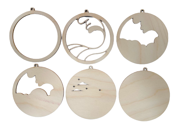 3D Ornament Ocean 6 Pieces Laser Cut Out Unfinished ORN13 3D Ornament Ocean 6 Pieces Laser Cut Out Unfinished ORN13