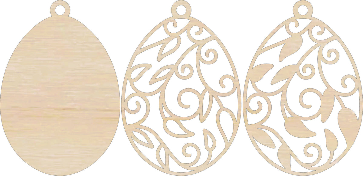 3D Ornament Easter 3 Pieces Laser Cut Out Unfinished ORN191 3D Ornament Easter 3 Pieces Laser Cut Out Unfinished ORN191