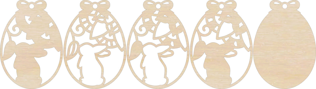 3D Ornament Bunny 5 Pieces Laser Cut Out Unfinished ORN197 3D Ornament Bunny 5 Pieces Laser Cut Out Unfinished ORN197