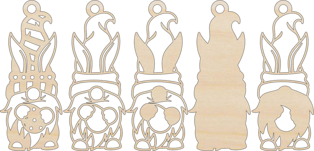 3D Ornament Gnome 5 Pieces Laser Cut Out Unfinished ORN207 3D Ornament Gnome 5 Pieces Laser Cut Out Unfinished ORN207