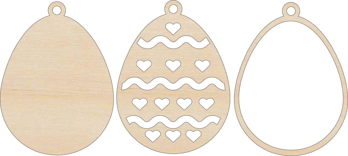 3D Ornament Easter 3 Pieces Laser Cut Out Unfinished ORN244 3D Ornament Easter 3 Pieces Laser Cut Out Unfinished ORN244