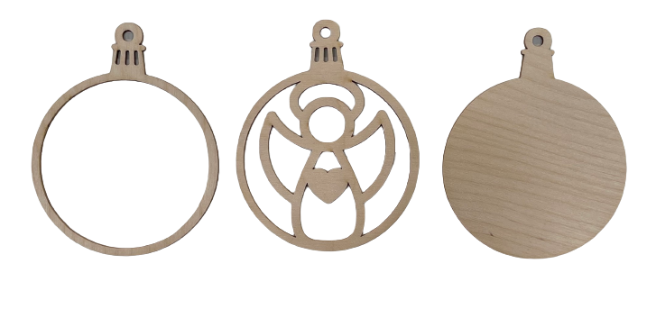 3D Ornament Angel 3 Pieces Laser Cut Out Unfinished ORN38 3D Ornament Angel 3 Pieces Laser Cut Out Unfinished ORN38
