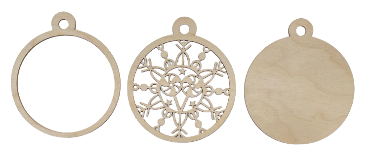 3D Ornament Candy Cane 3 Pieces Laser Cut Out Unfinished ORN44 3D Ornament Candy Cane 3 Pieces Laser Cut Out Unfinished ORN44