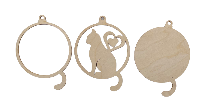 Cat - Laser Cut Out Unfinished Wood Craft Shape CAT3 Cat - Laser Cut Out Unfinished Wood Craft Shape CAT3