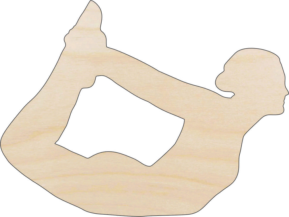 Sport Yoga - Laser Cut Out Unfinished Wood Craft Shape PPL206 Sport Yoga - Laser Cut Out Unfinished Wood Craft Shape PPL206