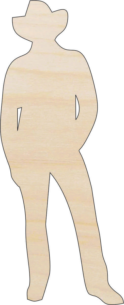 Cowboy - Laser Cut Out Unfinished Wood Craft Shape PPL219 Cowboy - Laser Cut Out Unfinished Wood Craft Shape PPL219