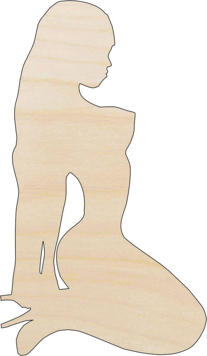 Woman - Laser Cut Out Unfinished Wood Craft Shape PPL66 Woman - Laser Cut Out Unfinished Wood Craft Shape PPL66