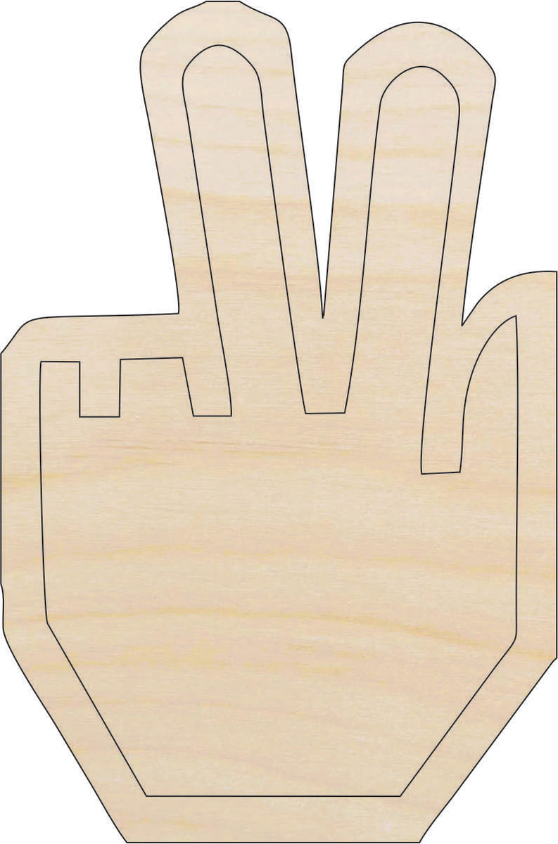Hand - Laser Cut Out Unfinished Wood Craft Shape PPL75 Hand - Laser Cut Out Unfinished Wood Craft Shape PPL75