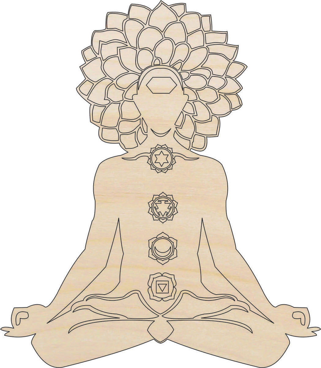 People Chakra - Laser Cut Out Unfinished Wood Craft Shape PPL93 People Chakra - Laser Cut Out Unfinished Wood Craft Shape PPL93