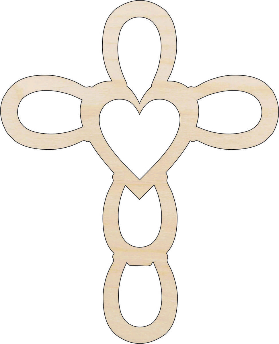 Cross - Laser Cut Out Unfinished Wood Craft Shape REL22 Cross - Laser Cut Out Unfinished Wood Craft Shape REL22