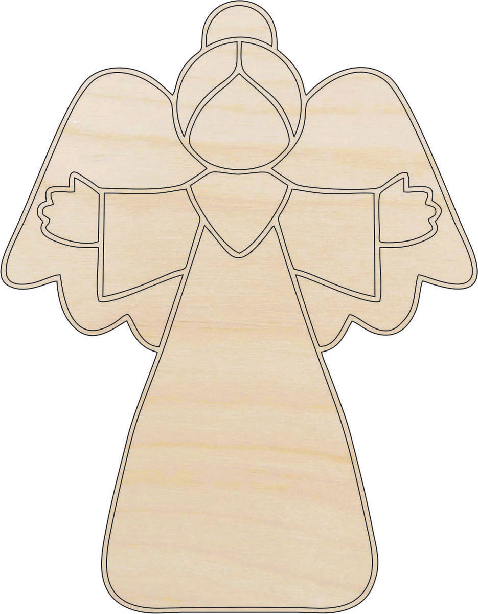Angel - Laser Cut Out Unfinished Wood Craft Shape REL23 Angel - Laser Cut Out Unfinished Wood Craft Shape REL23