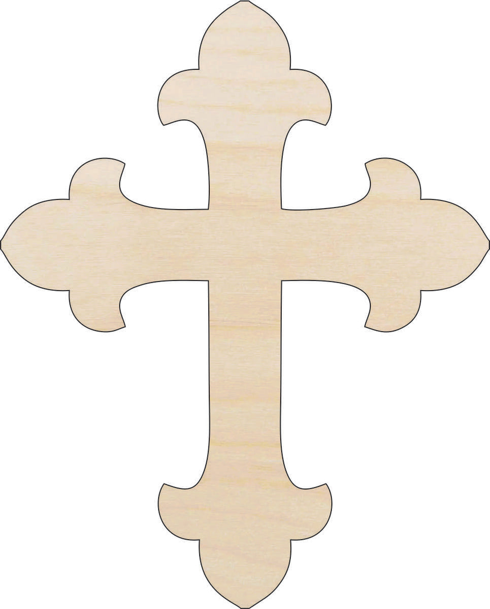 Cross - Laser Cut Out Unfinished Wood Craft Shape REL28 Cross - Laser Cut Out Unfinished Wood Craft Shape REL28