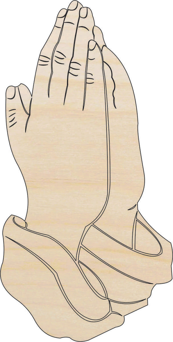 Hand Praying - Laser Cut Out Unfinished Wood Craft Shape REL67 Hand Praying - Laser Cut Out Unfinished Wood Craft Shape REL67