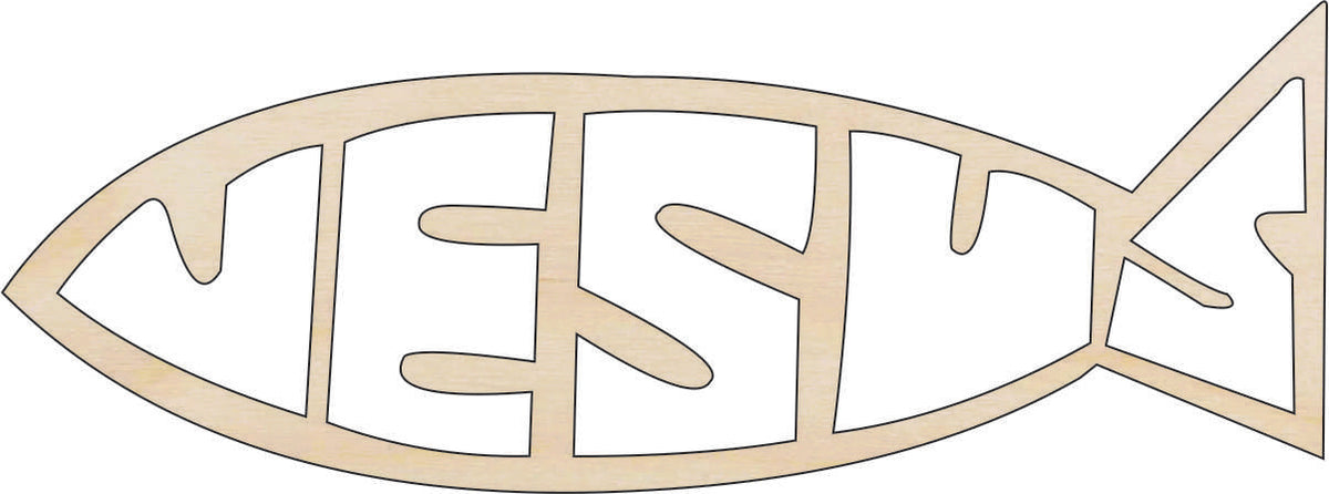 Fish Religious - Laser Cut Out Unfinished Wood Craft Shape REL81 Fish Religious - Laser Cut Out Unfinished Wood Craft Shape REL81