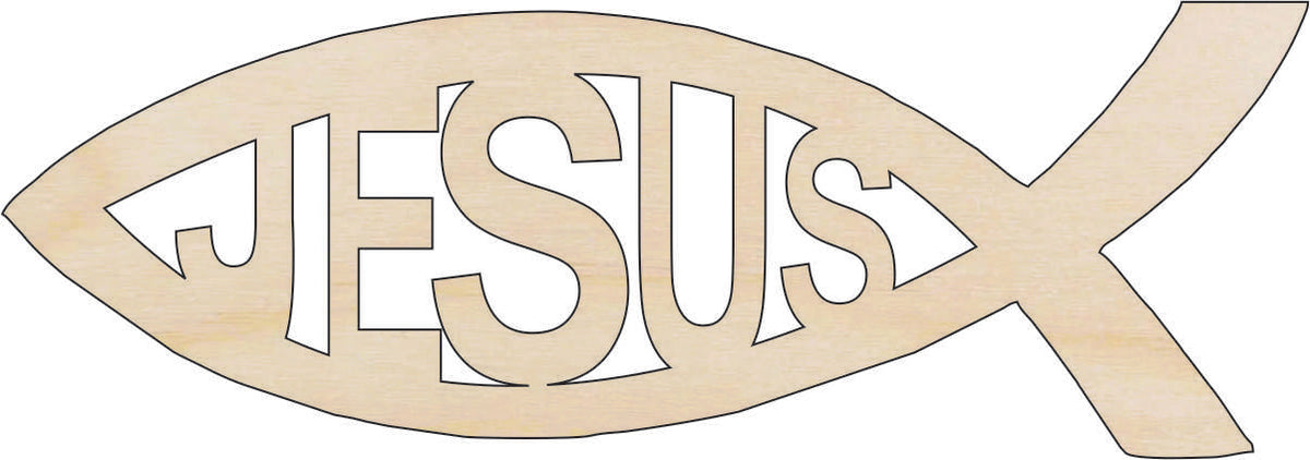 Fish Religious - Laser Cut Out Unfinished Wood Craft Shape REL86 Fish Religious - Laser Cut Out Unfinished Wood Craft Shape REL86