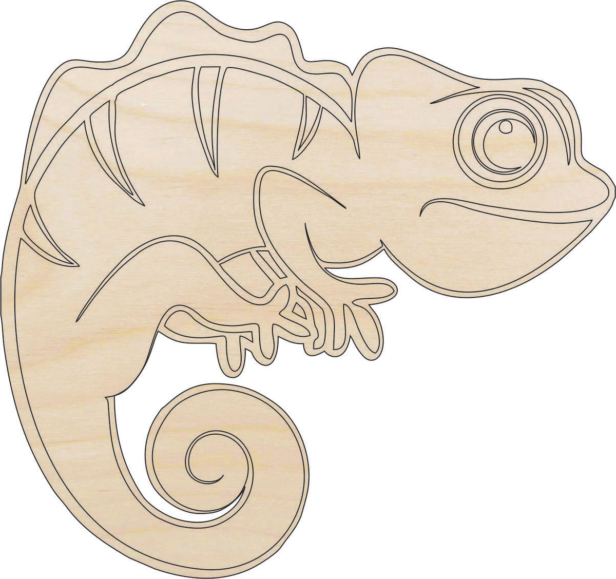 Lizard Chameleon - Laser Cut Out Unfinished Wood Craft Shape REP15 Lizard Chameleon - Laser Cut Out Unfinished Wood Craft Shape REP15