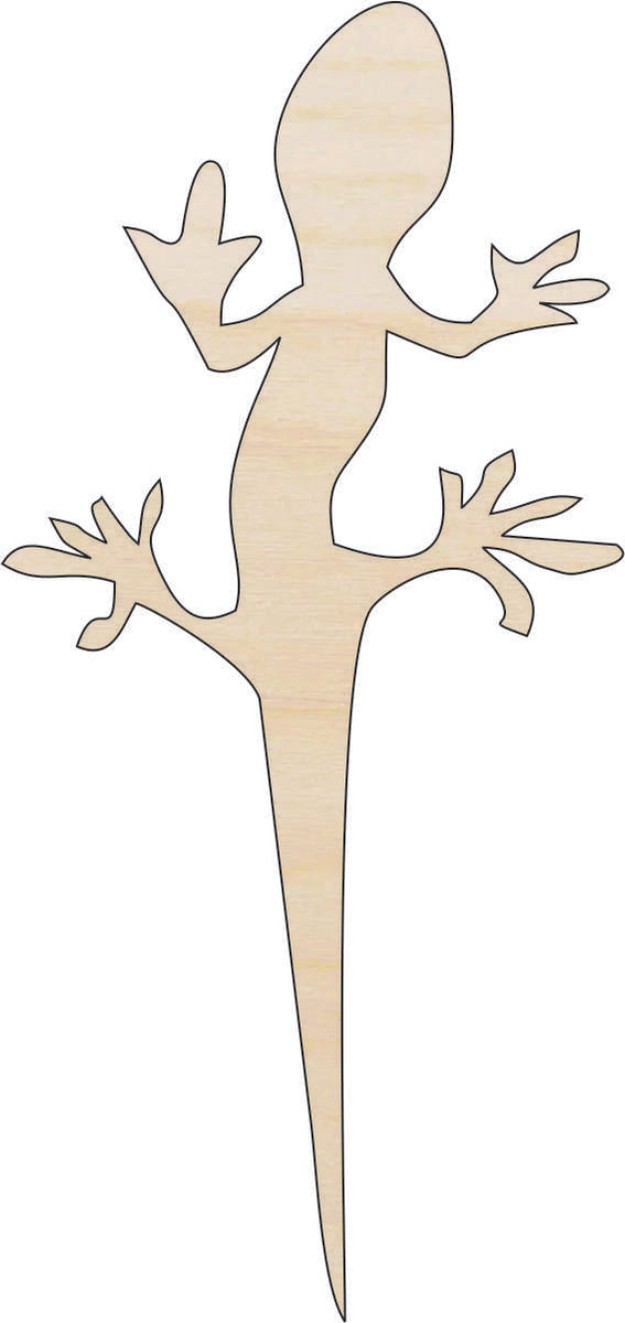 Lizard Gecko - Laser Cut Out Unfinished Wood Craft Shape REP34 Lizard Gecko - Laser Cut Out Unfinished Wood Craft Shape REP34