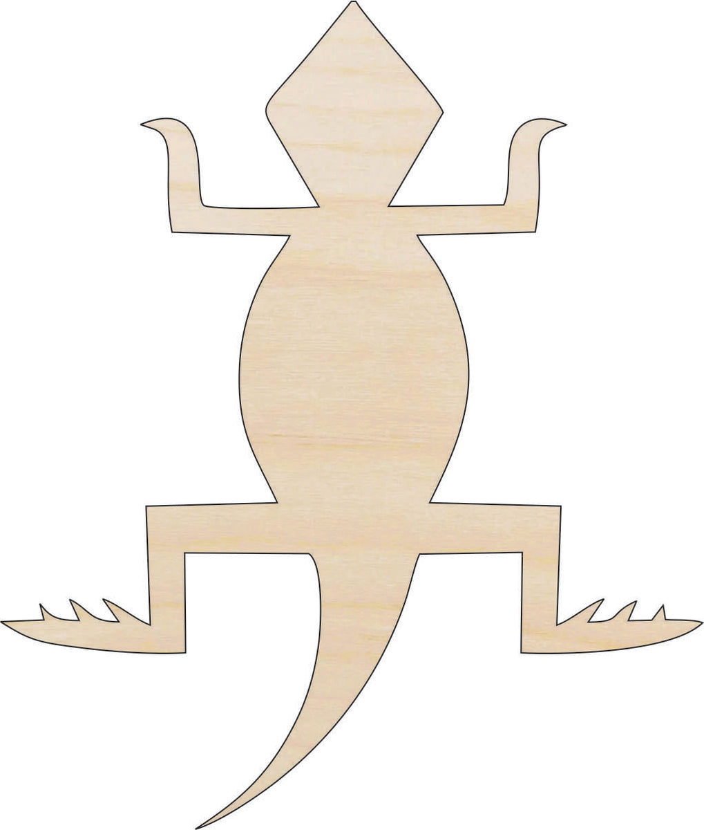 Lizard - Laser Cut Out Unfinished Wood Craft Shape REP48 Lizard - Laser Cut Out Unfinished Wood Craft Shape REP48