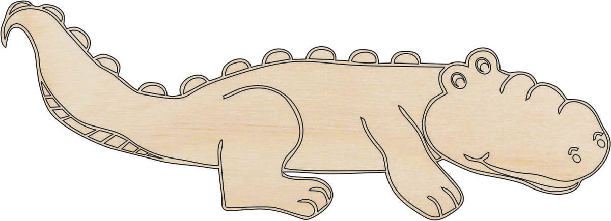 Alligator Crocodile - Laser Cut Out Unfinished Wood Craft Shape REP7 Alligator Crocodile - Laser Cut Out Unfinished Wood Craft Shape REP7