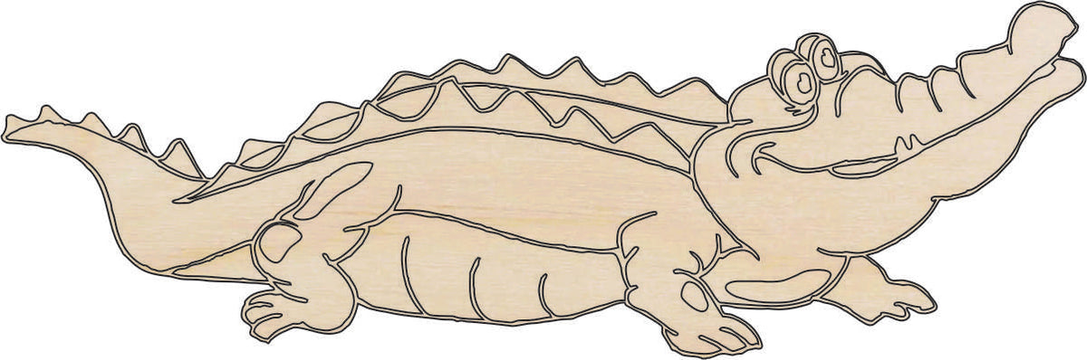 Alligator Crocodile - Laser Cut Out Unfinished Wood Craft Shape REP9 Alligator Crocodile - Laser Cut Out Unfinished Wood Craft Shape REP9